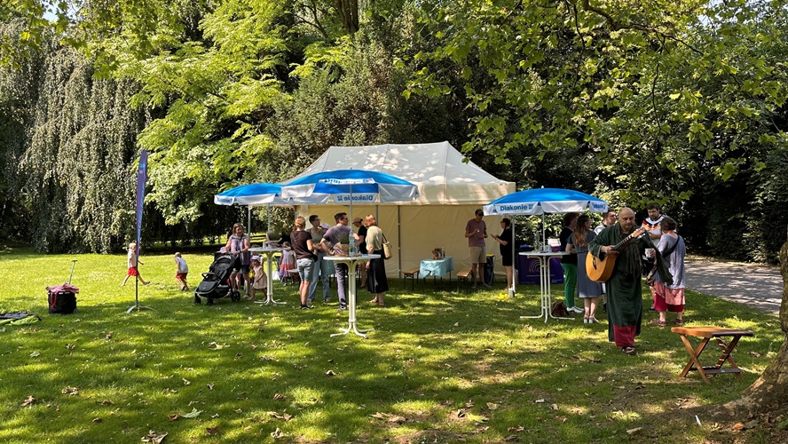 Hoher Besuch beim Alleinerziehenden-Picknick