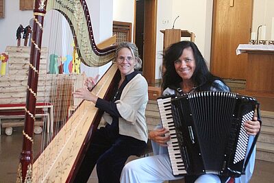 Fesselndes Konzert mit Akkordeon und Harfe