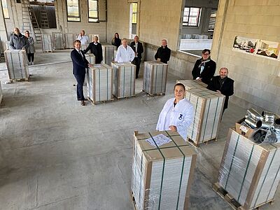 Richtfest ohne Kranz und Gäste
