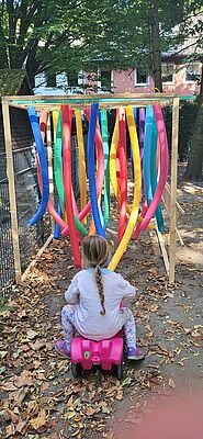 Mit dem Rutschauto durch die Waschstraße