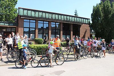 Nach der Radtour zum Tankstopp