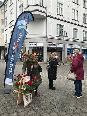 Rote Rosen zum Weltfrauentag