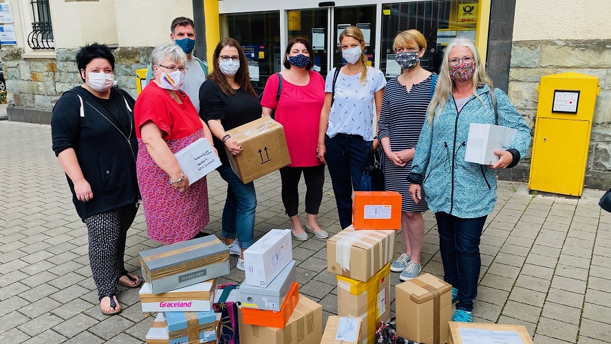 Maskenbausätze gehen zurück an den Absender