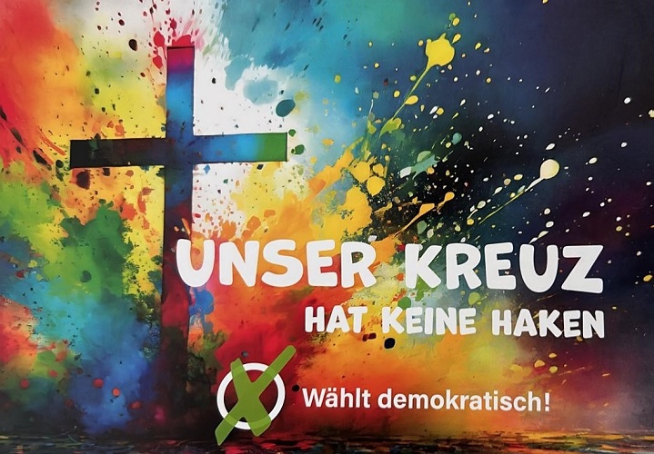 Menschenkette für Menschenrechte und Vielfalt